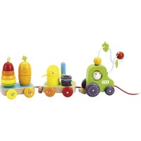 Jucarie educativa - Tractor multiactivitati din lemn