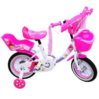 Bicicleta fete Girl cu leduri si muzica 12 inch cu cadru alb