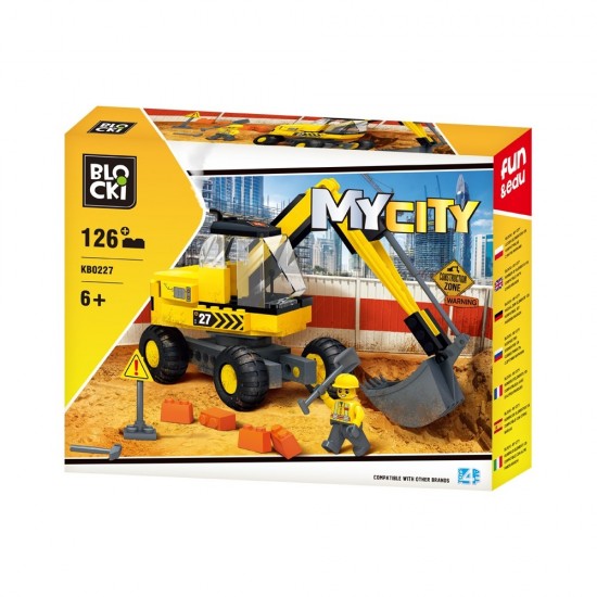 Set constructie Blocki My City - Excavator 126 piese