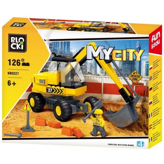 Set constructie Blocki My City - Excavator 126 piese