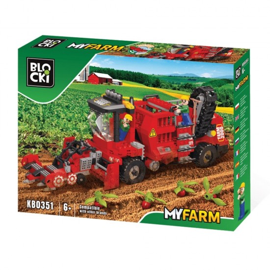 Set cuburi constructie Blocki My Farm - Combina de recoltat sfecla 456 piese