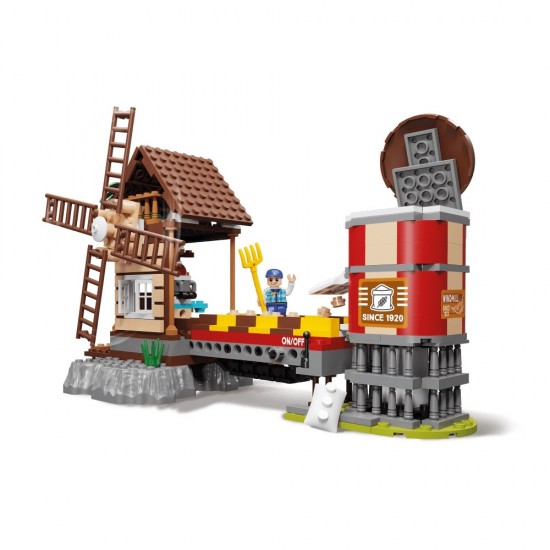 Set cuburi constructie Blocki My Farm - Moara de vant 525 piese