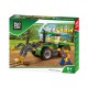 Set cuburi constructie Blocki My Farm - Tractor cu plug