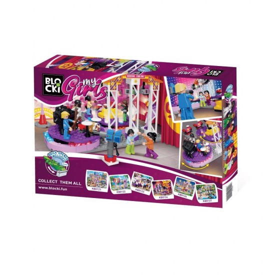 Set cuburi constructie Blocki My Girls - Scena de spectacol 290 piese