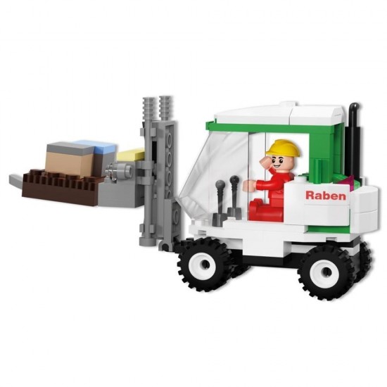 Set constructie Blocki Raben, Camion cu remorca, 377 piese