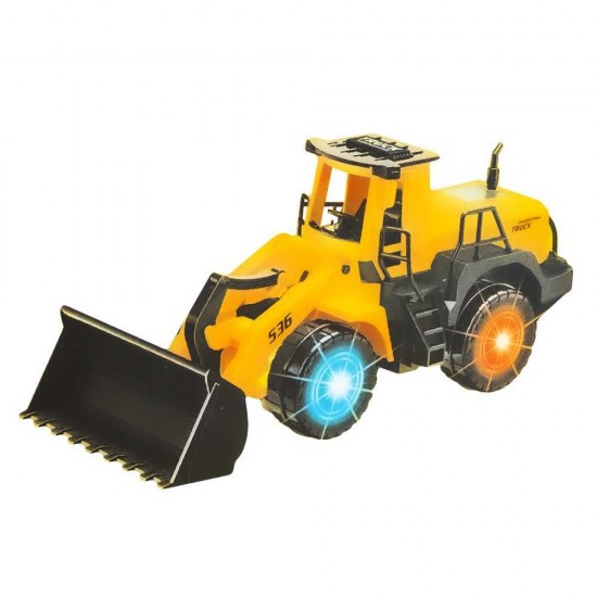 Excavator cu frictiune, lumina si sunet scara 1:18