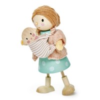 Figurina din lemn - Doamna Goodwood cu bebelus