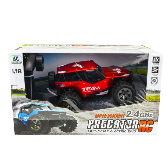 Jeep cu RC Predator scara 1:18 rosu