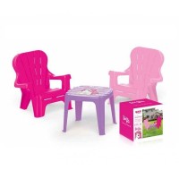 Masuta cu 2 scaunele roz Unicorn - Dolu