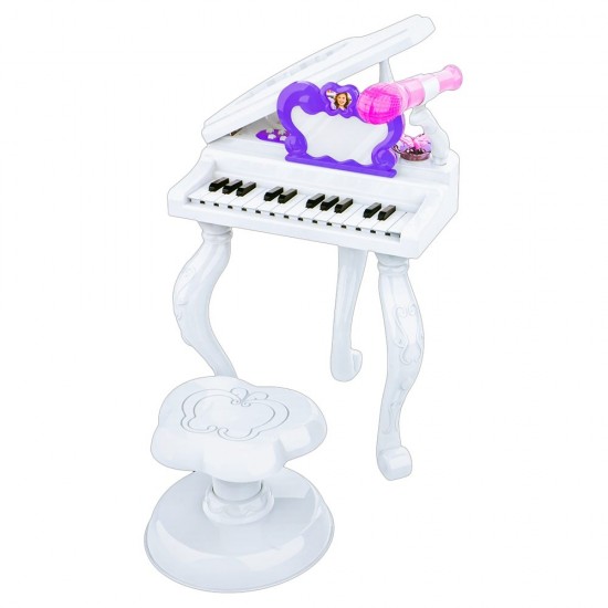 Pian cu microfon si scaunel Little Pianist