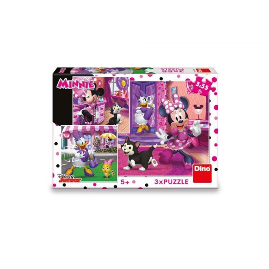 Puzzle Minnie 3x55 piese Dino Toys