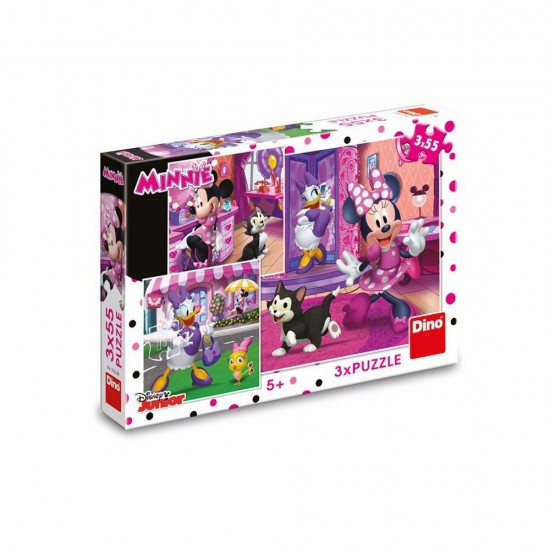 Puzzle Minnie 3x55 piese Dino Toys
