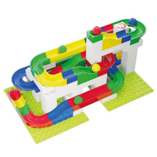 Jucarie de construit pentru copii Marble Run Hubelino 123 piese