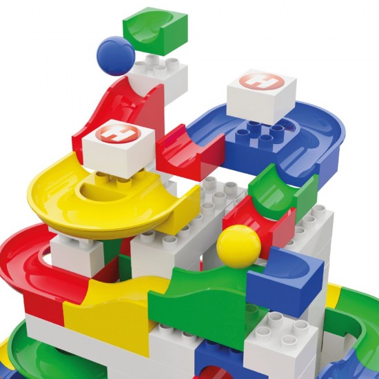 Jucarie de construit pentru copii Marble Run Hubelino 123 piese