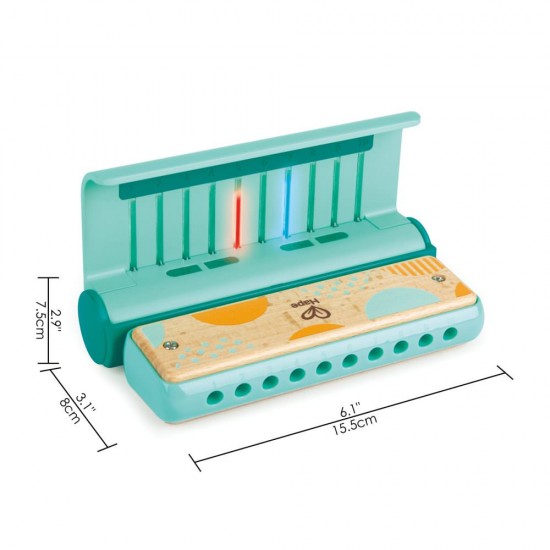 Jucarie din lemn - Instrument Harmonica electrica (muzicuta)