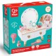 Masuta de toaleta eleganta din lemn pentru fetite Hape 14 piese Masuta de toaleta eleganta din lemn pentru fetite Hape 14 piese