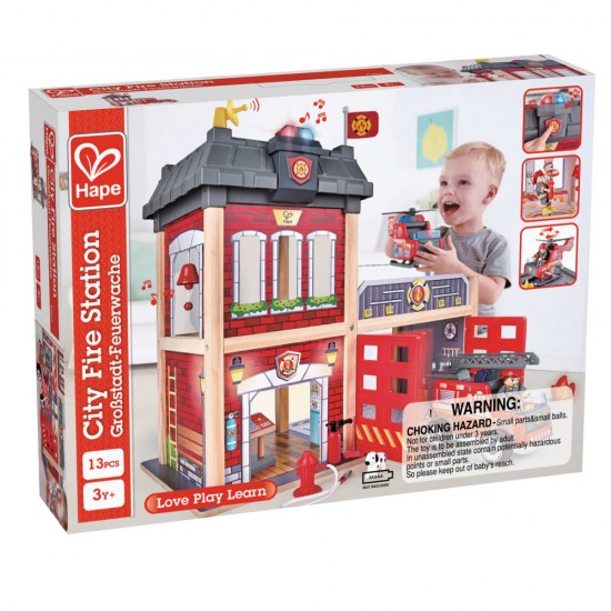 Set de joaca din lemn - Statie de pompieri Set de joaca din lemn - Statie de pompieri