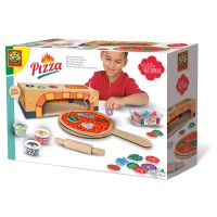 Set de joaca - Cuptor pizza din lemn cu accesorii