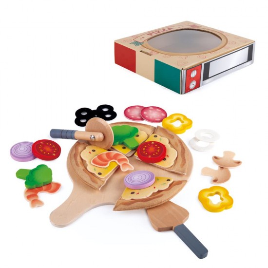 Jucarie Hape - Set de gatit pizza 29 piese