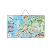Puzzle si joc 3 in 1 - Harta magnetica a Europei in limba engleza 192 piese