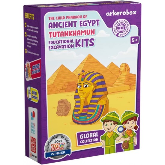 Set arheologic educational si puzzle 3D Arkerobox Egiptul Antic - Tutankhamon