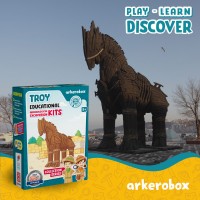 Set arheologic educational si puzzle 3D Arkerobox  Grecia Antica - Calul Troian