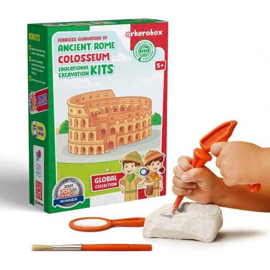 Set arheologic educational si puzzle 3D Arkerobox Roma antica - Colosseum