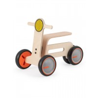Bicicleta fara pedale cu 3 roti pentru copii MamaToyz Tribike din lemn natural
