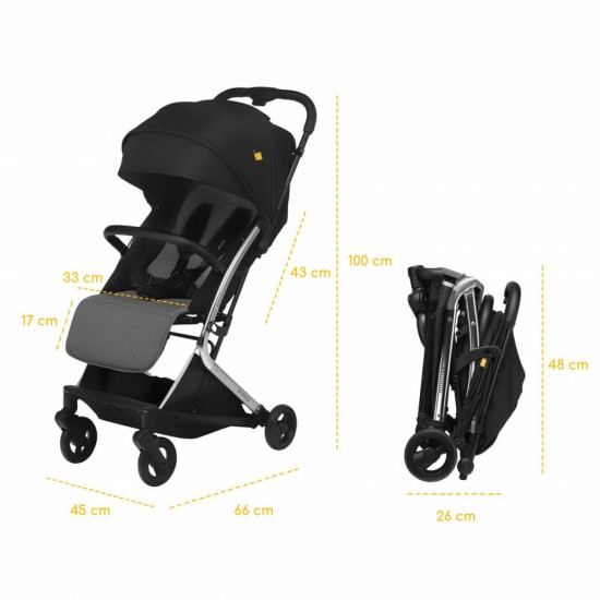 Carucior sport pliabil Skiddou Mikkeli Sky High, ultracompact pentru calatorii, Bleu