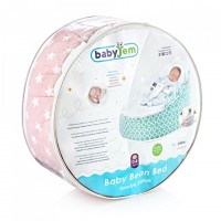 Fotoliu pentru bebelusi cu ham de siguranta Baby Bean Bed Roz