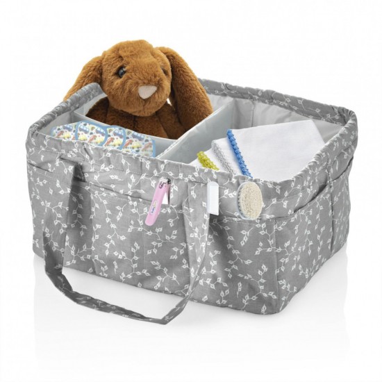 Geanta organizator pentru scutece si accesorii copii/bebelusi BabyJem 25x35 cm Gri