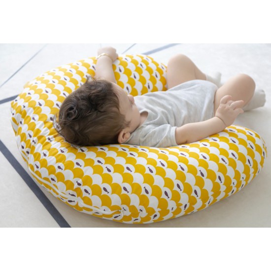 Perna pentru alaptat 2 in 1 Nursing Pillow BabyJem Culoare Galben