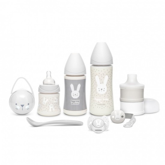 Set cadou nou-nascut Welcome Baby gri Hygge Suavinex Set cadou nou-nascut Welcome Baby gri Hygge Suavinex