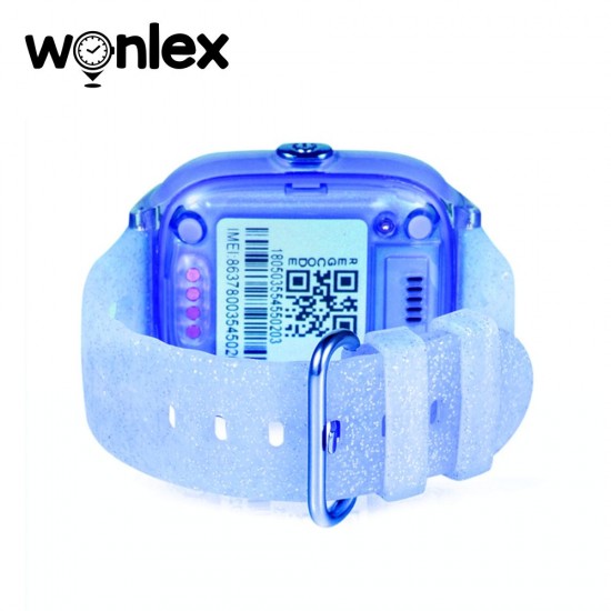 Ceas Smartwatch pentru copii Wonlex KT01 Wi-Fi, Model 2022 cu Functie Telefon, Localizare GPS, Camera, Pedometru, SOS, Albastru, Cartela SIM Cadou