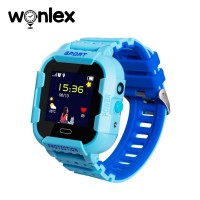 Ceas Smartwatch pentru copii Wonlex KT03, Model 2022 cu Functie Telefon, Localizare GPS, Camera, Pedometru, SOS, Albastru, Cartela SIM Cadou