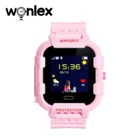 Ceas Smartwatch pentru copii Wonlex KT03, Model 2022 cu Functie Telefon, Localizare GPS, Camera, Pedometru, SOS, Roz, Cartela SIM Cadou
