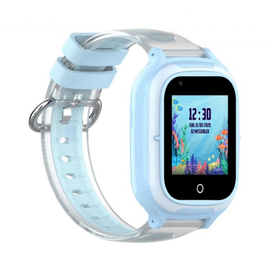 Ceas Smartwatch pentru copii, Wonlex KT23, Albastru, Nano SIM, 4G, Pedometru, Localizare GPS, Microfon, Monitorizare, SOS