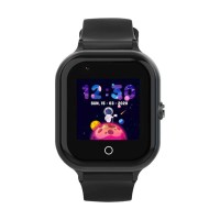 Ceas Smartwatch pentru copii, Wonlex KT24, negru, Nano SIM, 4G, pedometru, monitorizare, camera, contacte, apel SOS