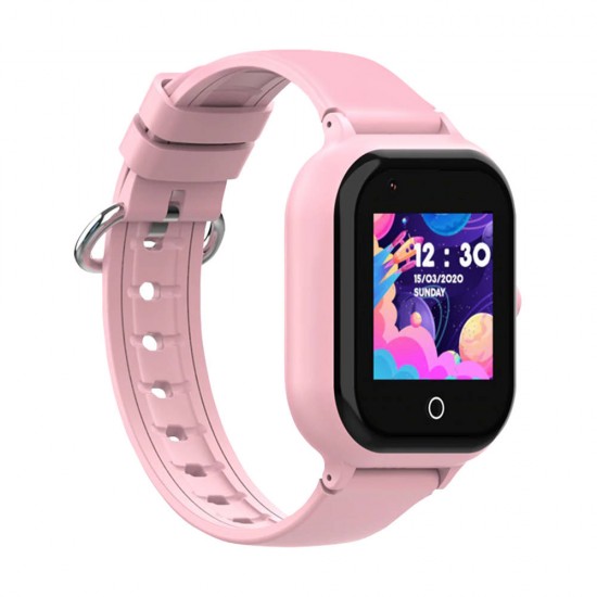 Ceas Smartwatch pentru copii, Wonlex KT24, Roz, Nano SIM, 4G, Pedometru, Monitorizare, Camera, Contacte, Apel SOS