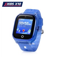 Ceas Smartwatch pentru copii Xkids X10 Wi-Fi cu Functie Telefon, Localizare GPS, Apel monitorizare, Camera, Pedometru, SOS, IP54, Albastru, Cartela SIM Cadou, Meniu engleza