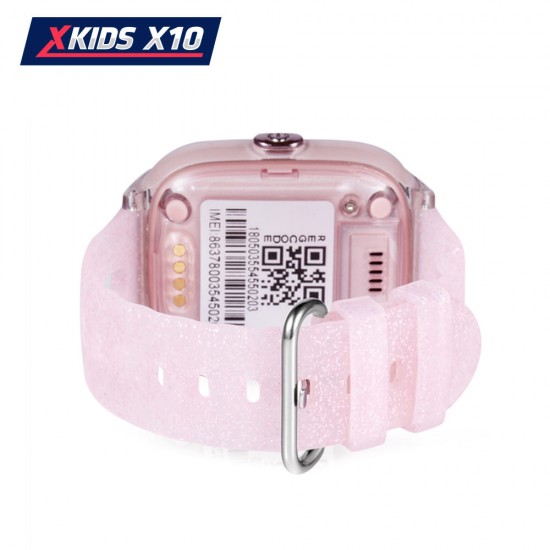 Ceas Smartwatch pentru copii Xkids X10 Wi-Fi cu Functie Telefon, Localizare GPS, Apel monitorizare, Camera, Pedometru, SOS, IP54, Roz Pal, Cartela SIM Cadou, Meniu romana