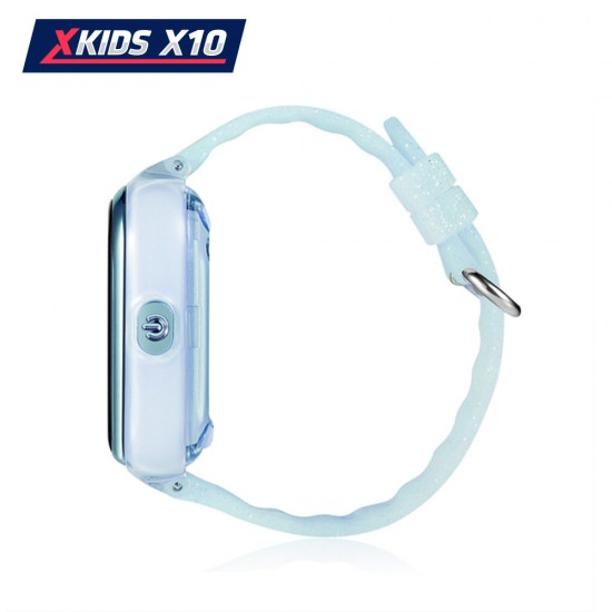Ceas Smartwatch pentru copii Xkids X10 Wi-Fi cu Functie Telefon, Localizare GPS, Apel monitorizare, Camera, Pedometru, SOS, IP54, Turcoaz, Cartela SIM Cadou, Meniu romana