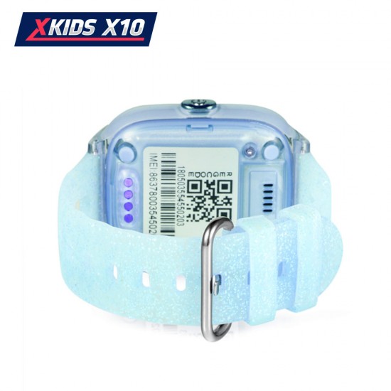 Ceas Smartwatch pentru copii Xkids X10 Wi-Fi cu Functie Telefon, Localizare GPS, Apel monitorizare, Camera, Pedometru, SOS, IP54, Turcoaz, Cartela SIM Cadou, Meniu romana