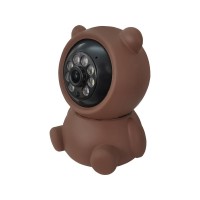 Video Baby Monitor AB80 cu Wi-Fi detectare miscare, vedere nocturna, monitorizare 360, slot microSD, maro
