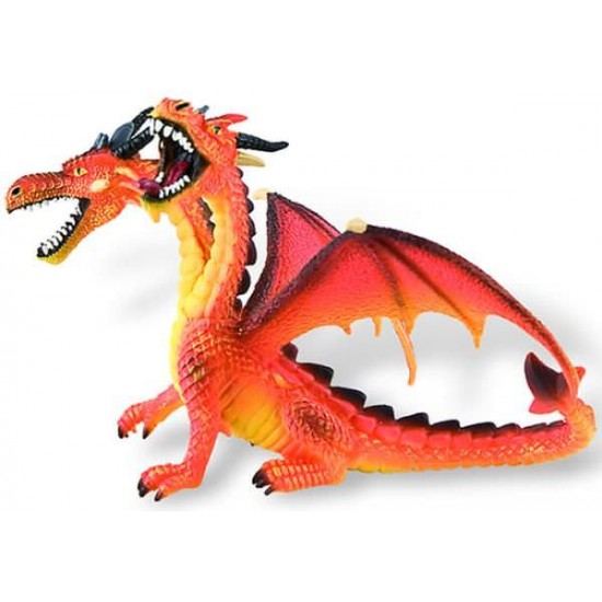 Figurina - Dragon portocaliu cu 2 capete