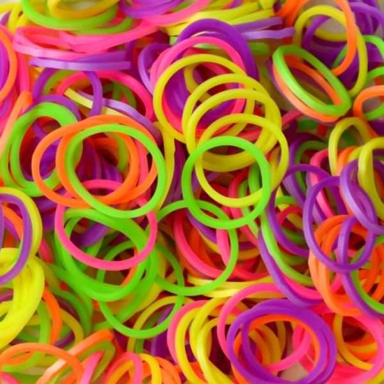 Elastice Rainbow Loom - Neon Mix 