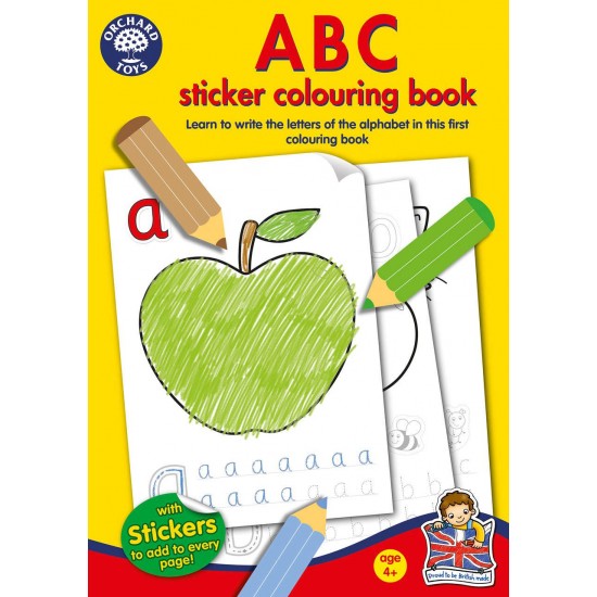 Carte de colorat cu activitati in limba engleza si abtibilduri - ABC