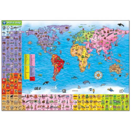 Puzzle si poster - Harta lumii 