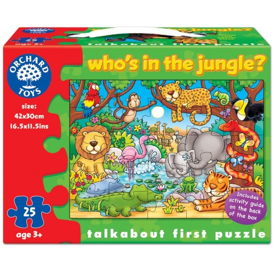 Puzzle cu activitati - Cine este in jungla?