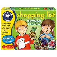 Joc educativ in limba engleza - Lista de cumparaturi - Fructe si legume